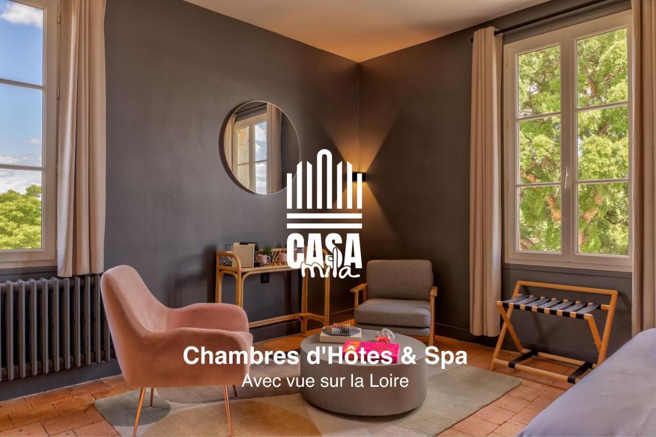 Casa Mila & Spa - Maison D'Hotes Raffinee Vue Loire, Spa & Piscine Saint-Mathurin  Bagian luar foto